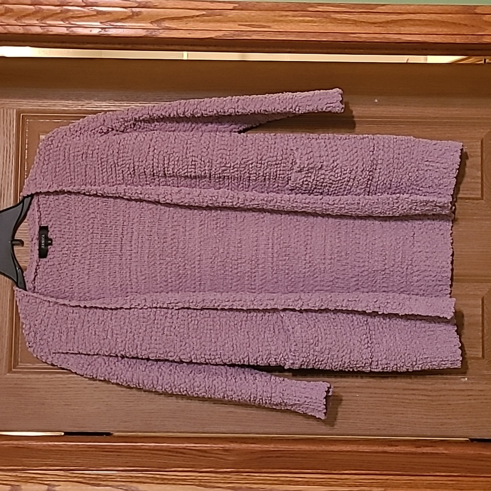 *5 for $10* Zesica Purple Textured Cardigan Size S